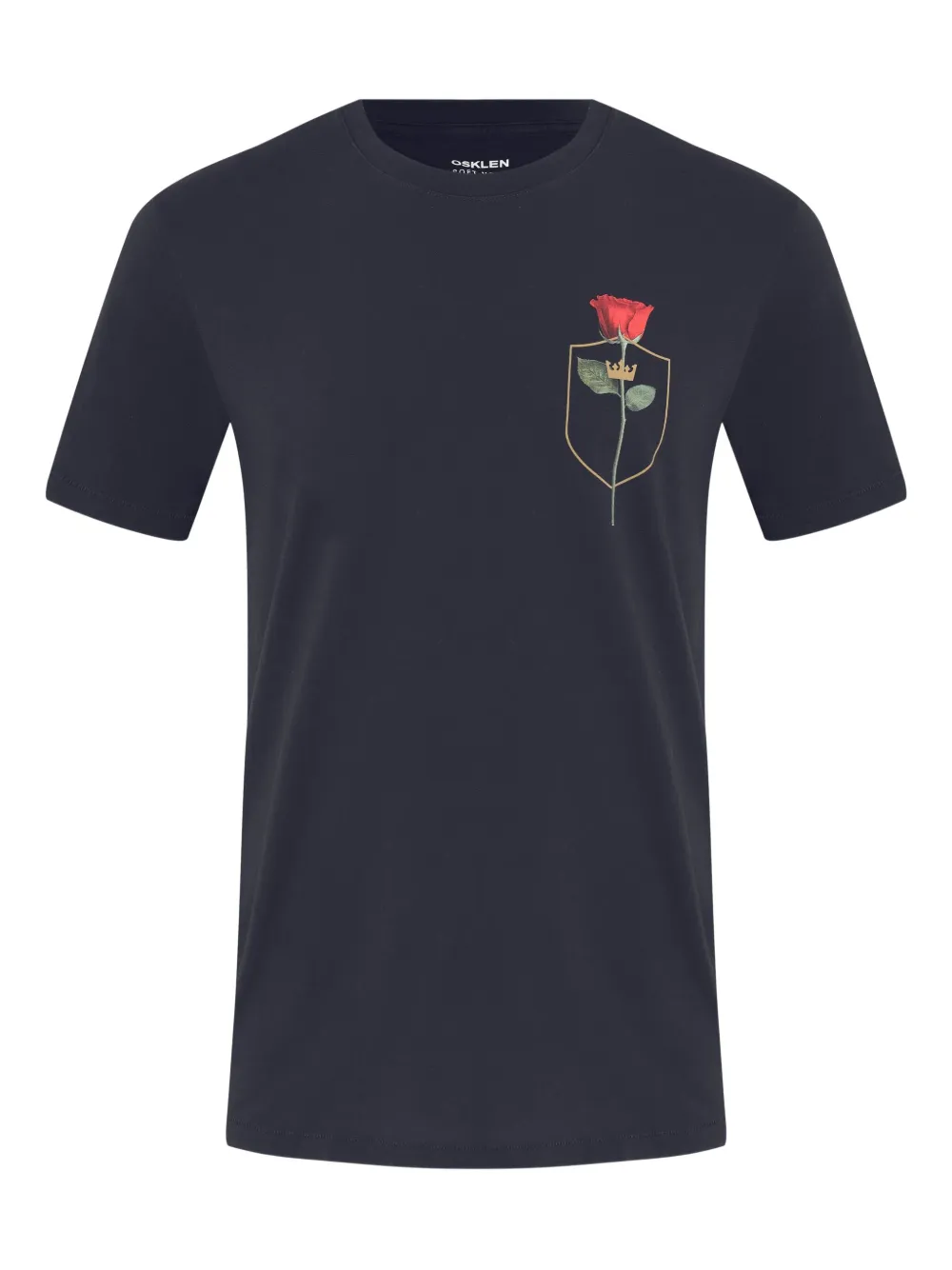 Osklen T-shirt met geborduurde roos Zwart