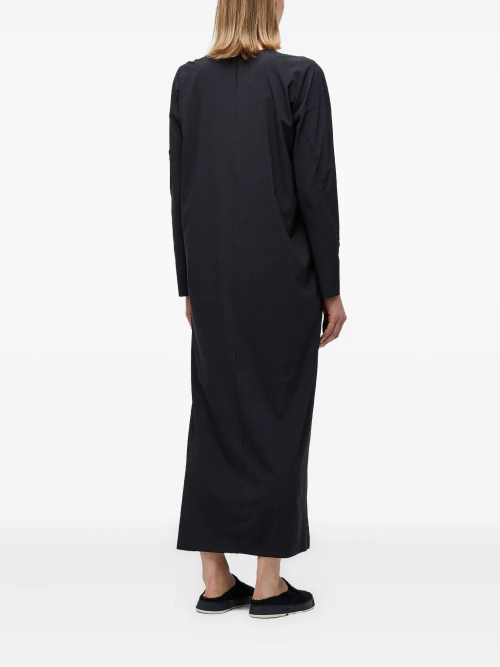 Osklen Superlight maxi-jurk met lange mouwen Zwart