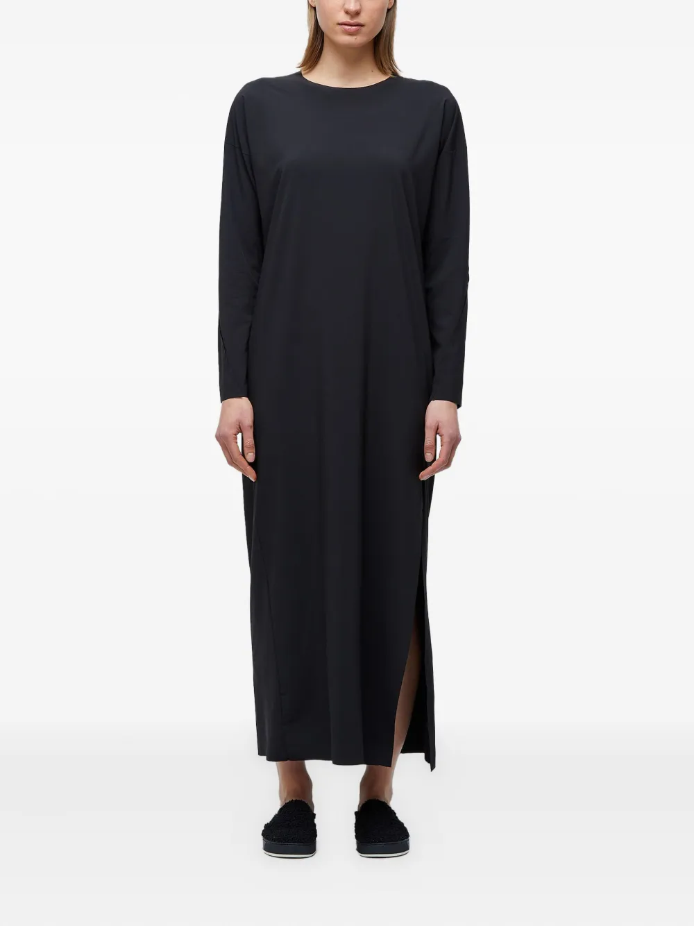 Osklen Superlight maxi-jurk met lange mouwen Zwart