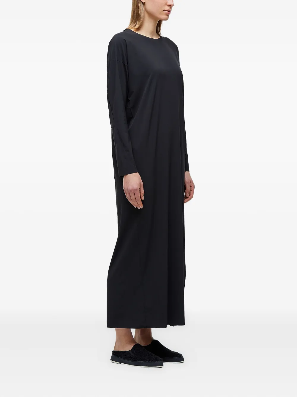 Osklen Superlight maxi-jurk met lange mouwen Zwart