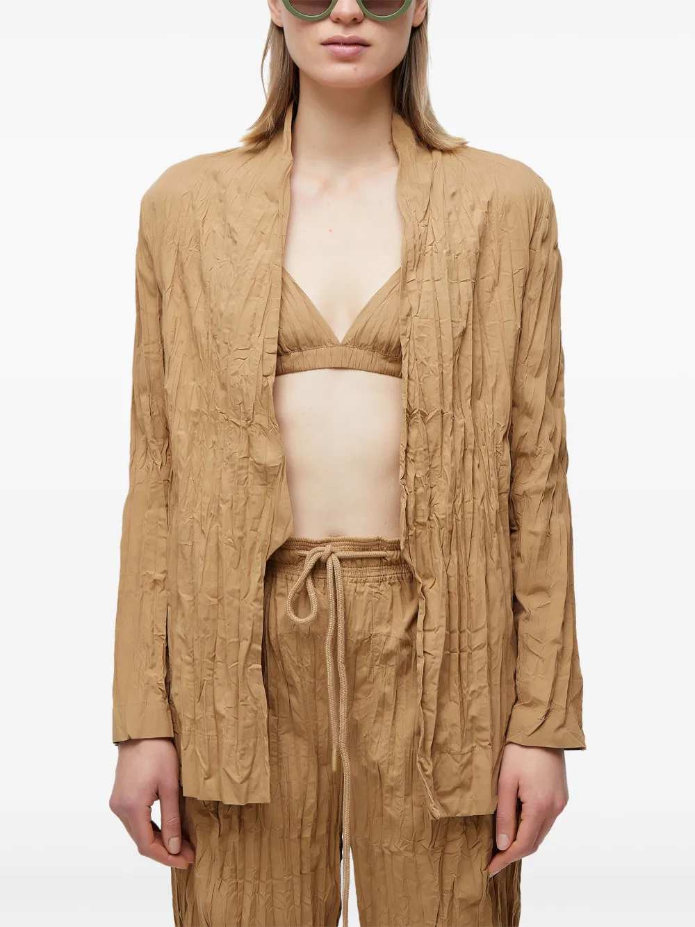 Osklen Gekreukte blazer Beige
