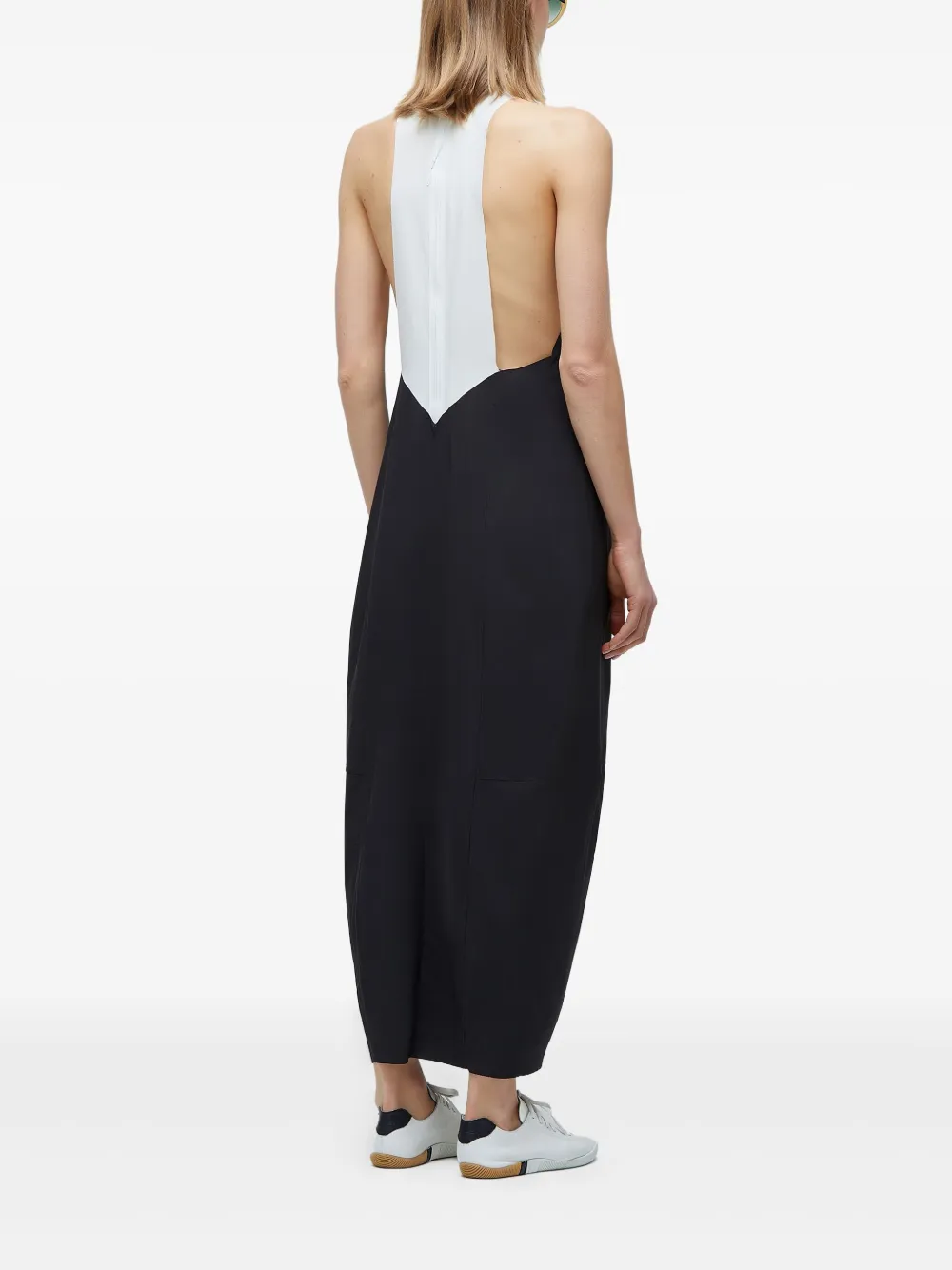 Osklen Two-tone Midi Dress In White