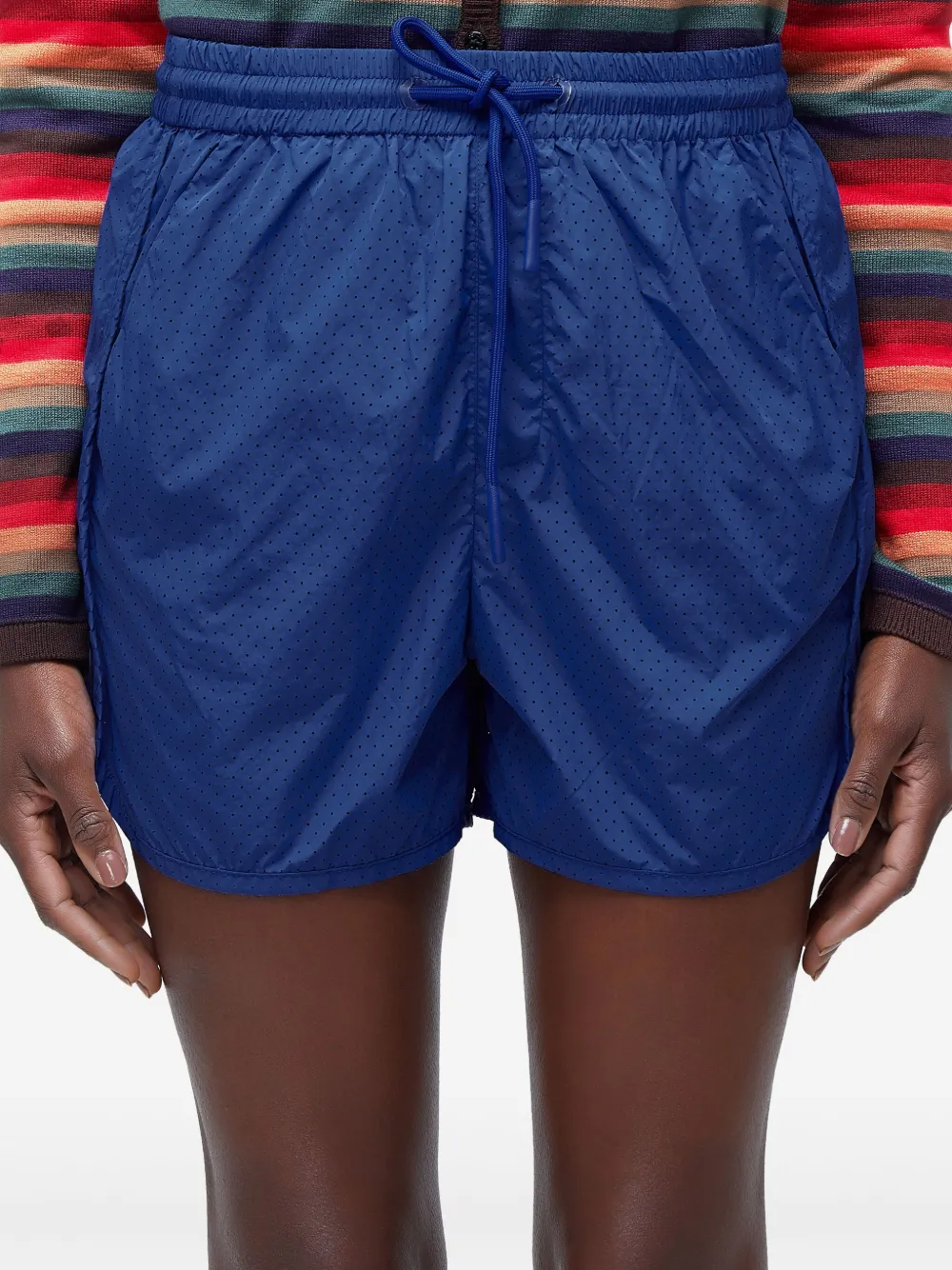 Osklen Shorts met mesh vlakken Blauw