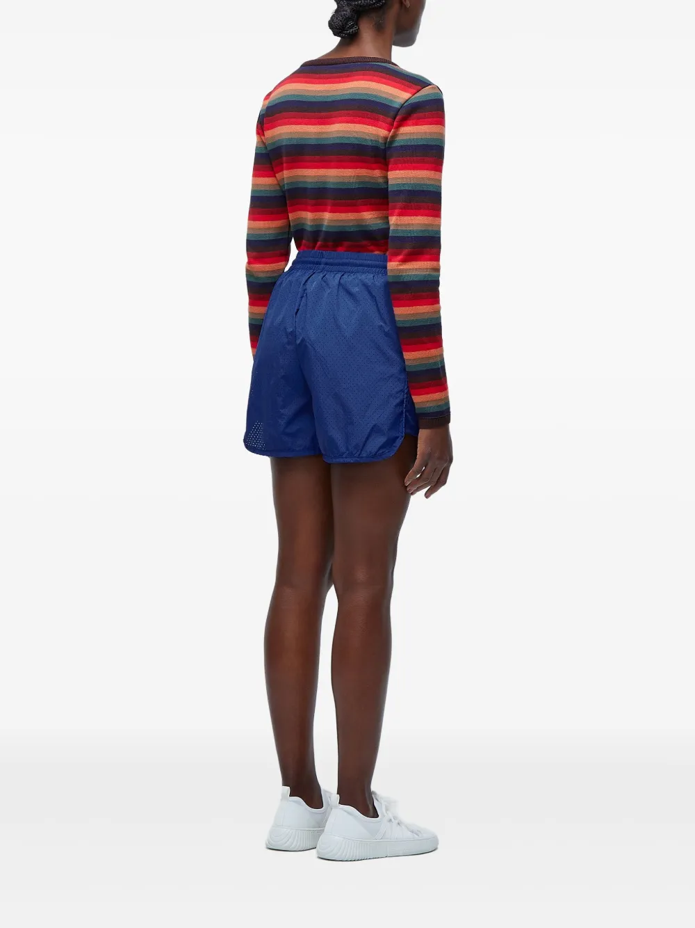 Osklen Shorts met mesh vlakken Blauw