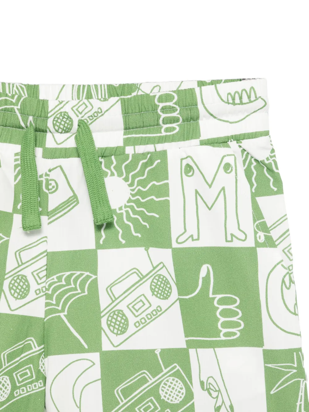 Stella McCartney Kids Shorts met grafische print Groen