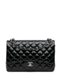 CHANEL Pre-Owned 2010-2011 Jumbo Classic Patent Double Flap shoulder bag - Black