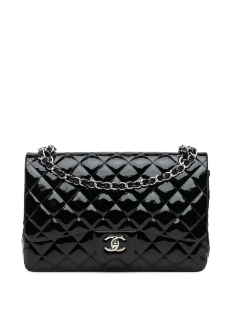 CHANEL Pre-Owned 2010-2011 Jumbo Classic Patent Double Flap shoulder bag