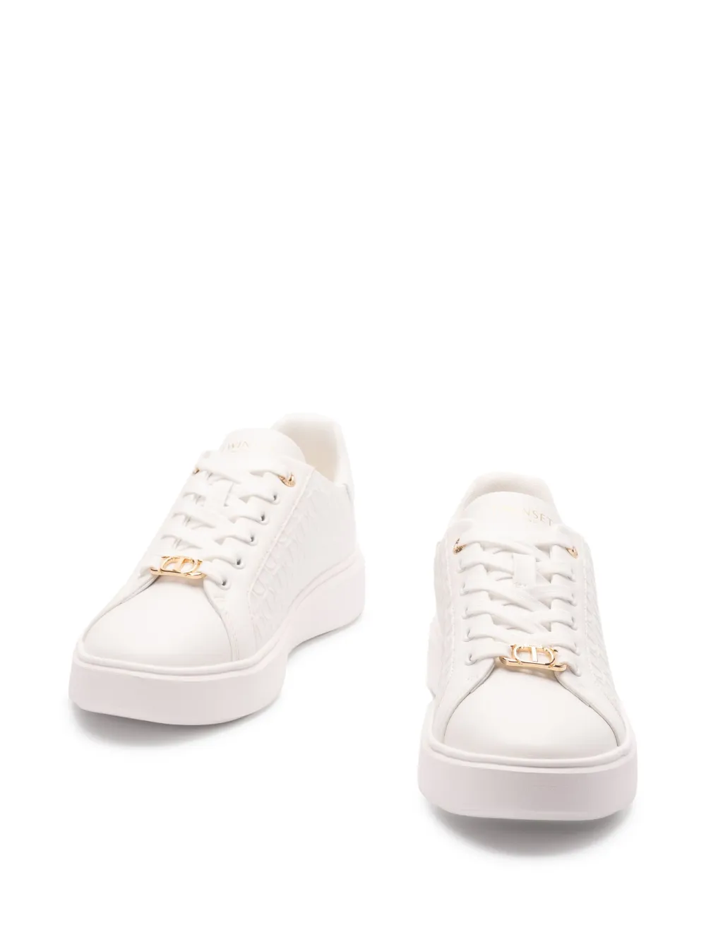 TWINSET Leren sneakers Wit