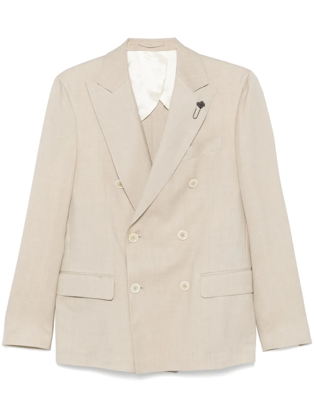 Lardini Blazer met dubbele rij knopen Beige