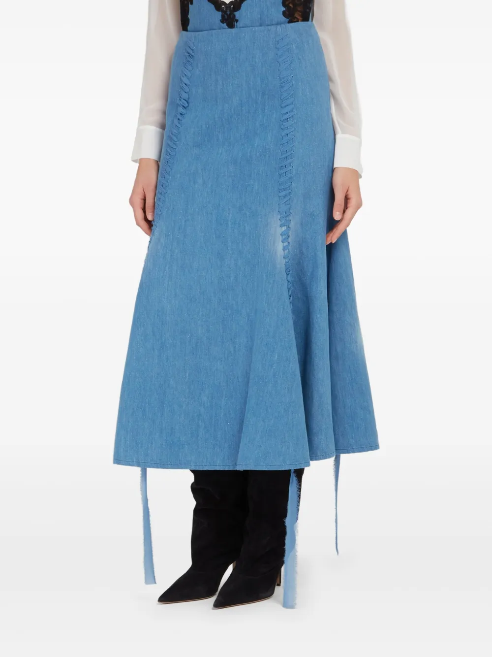 Gabriela Hearst Dion skirt - Blauw