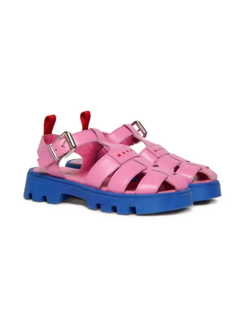 Marni Kids leather fisherman sandals