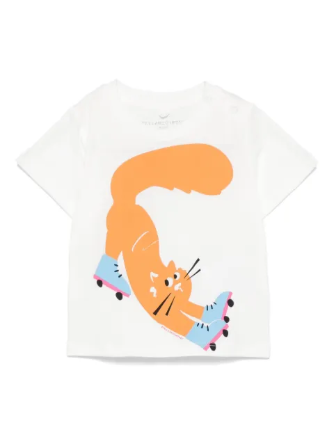 Stella McCartney Kids تيشيرت بطبعة قطة