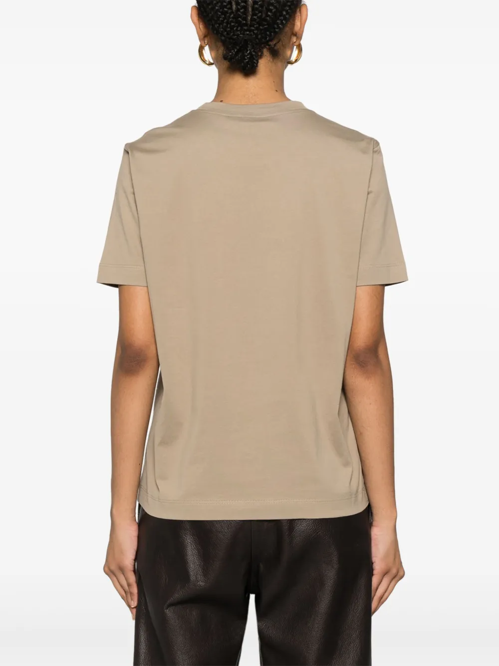 Brunello Cucinelli T-shirt met kettingdetail Bruin