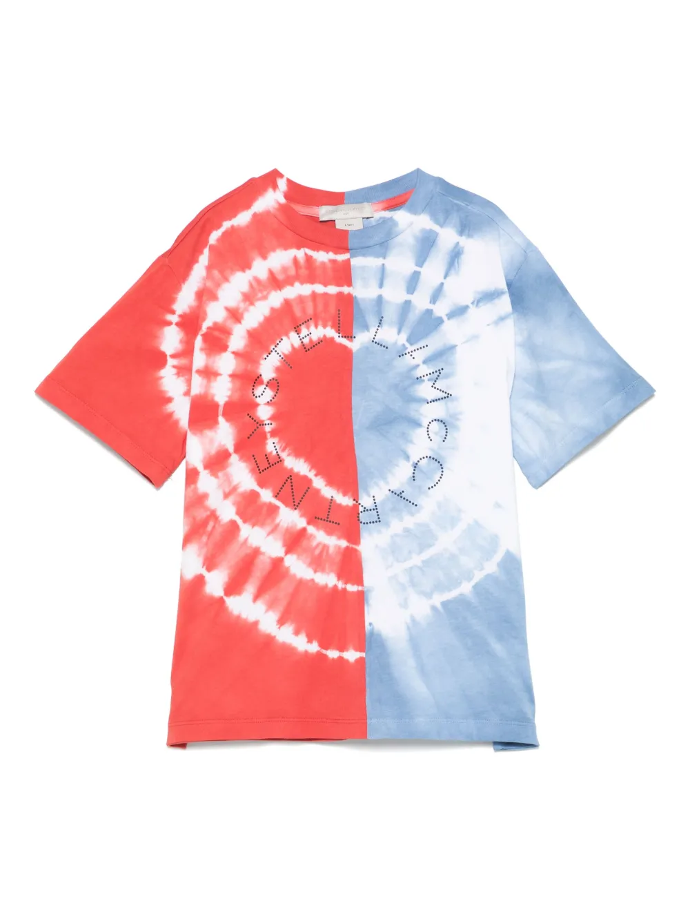 Stella McCartney Kids T-shirt met tie-dye print Blauw