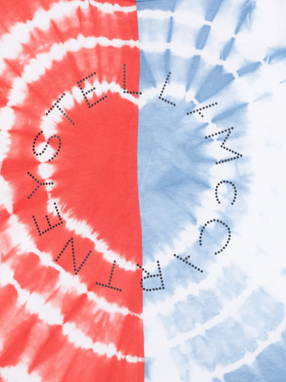 Stella McCartney Kids T-shirt met tie-dye print Blauw