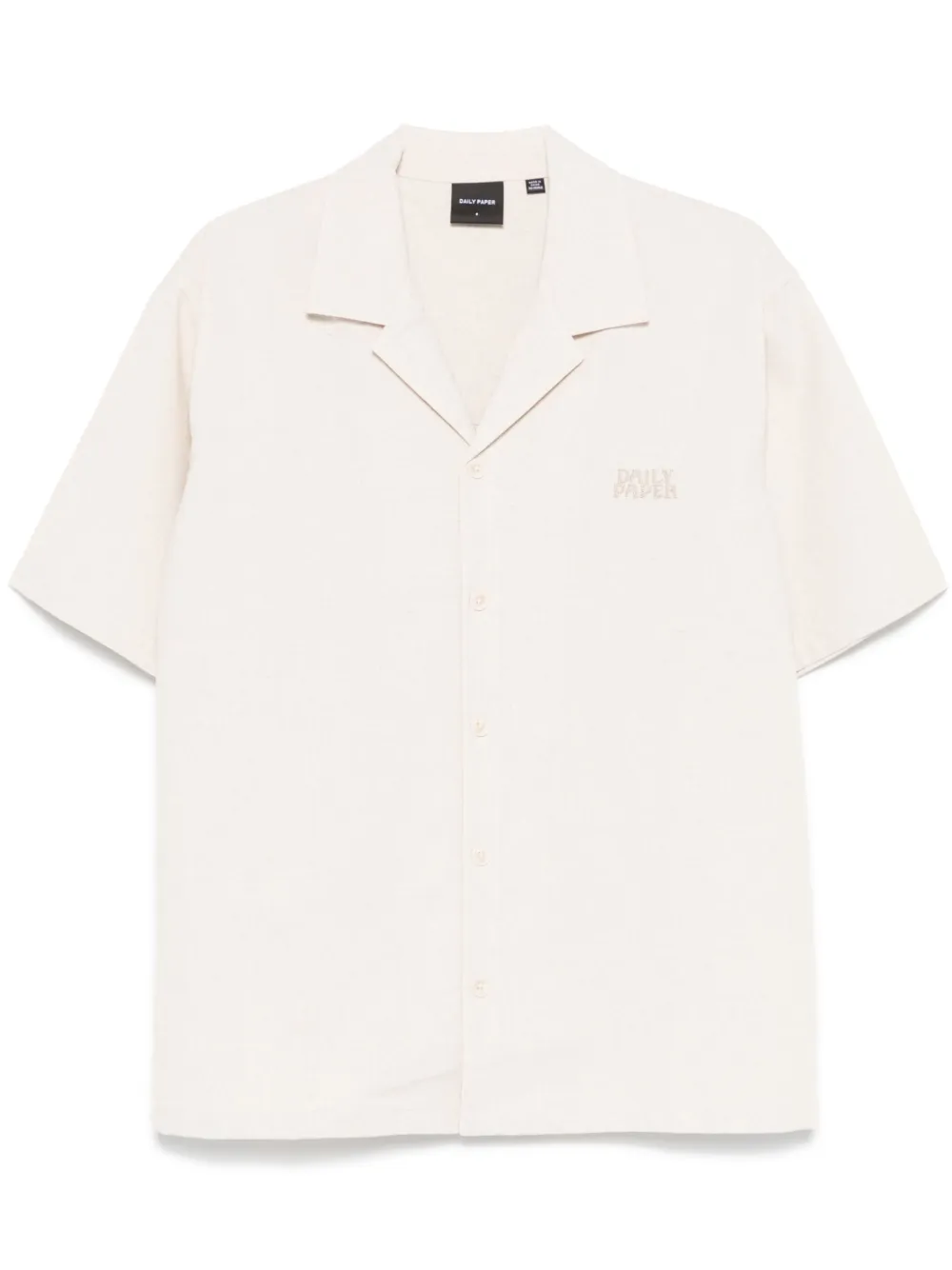 logo-embroidered shirt