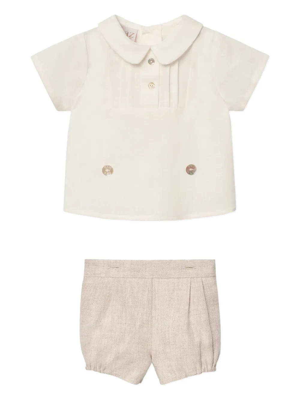 Paz Rodriguez ensemble-short en lin | tons neutres | Image 1