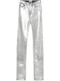 The Attico metallic-finish jeans - Silver