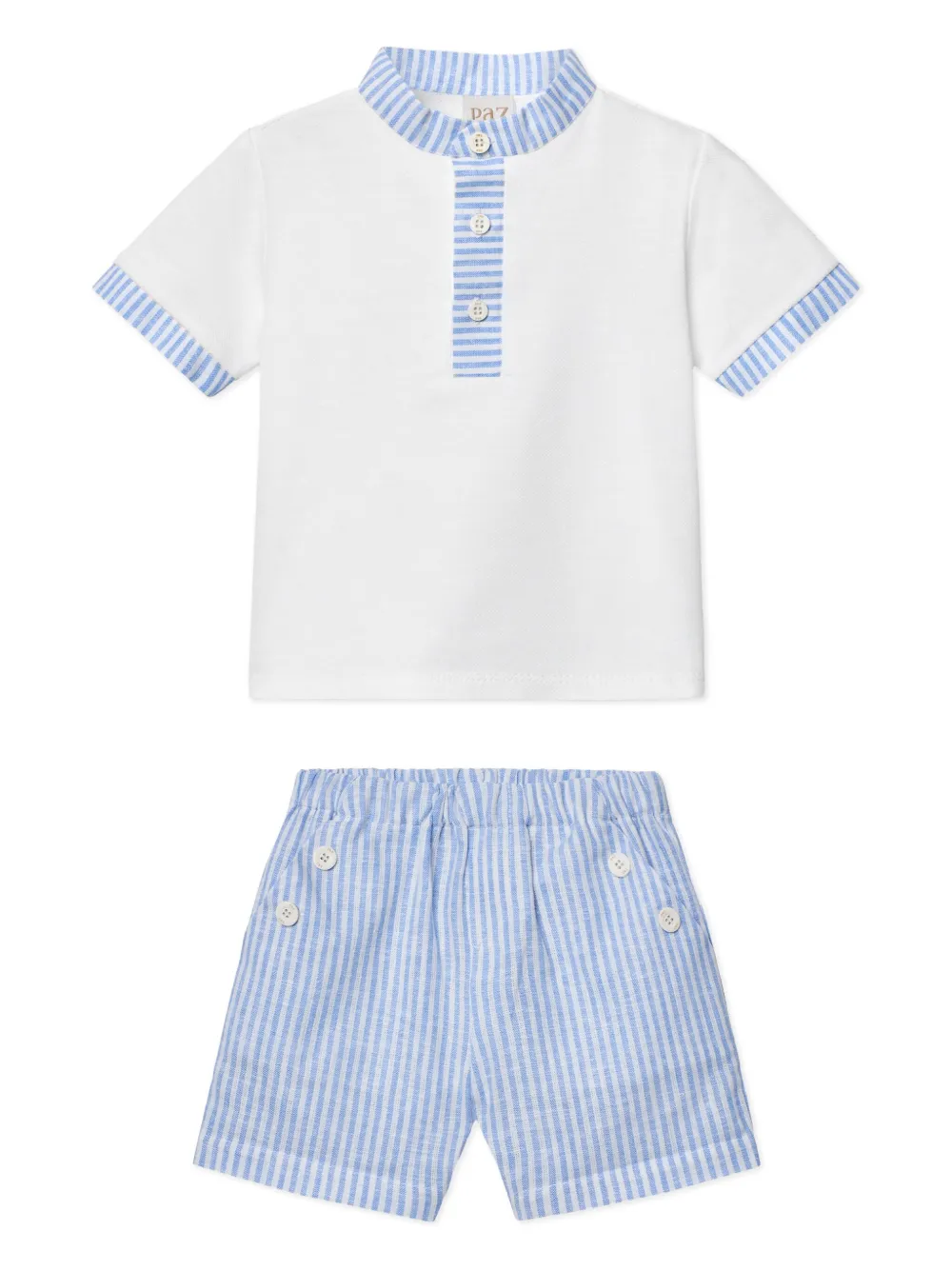 Paz Rodriguez Set con shorts a righe | bianco | Image 1