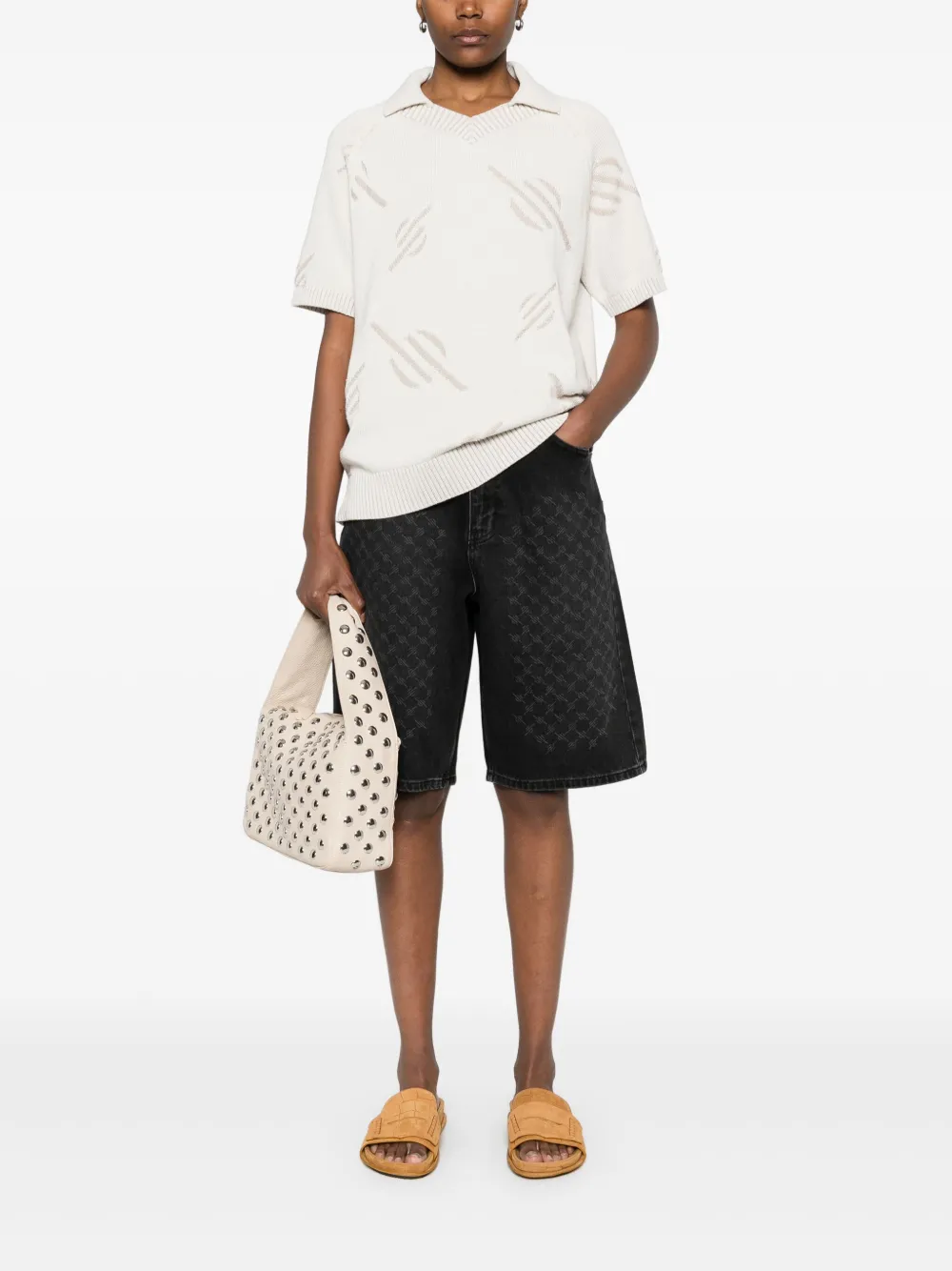 Daily Paper Laser Monogram shorts Zwart