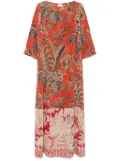 Pierre-Louis Mascia Trapezio silk dress - Orange