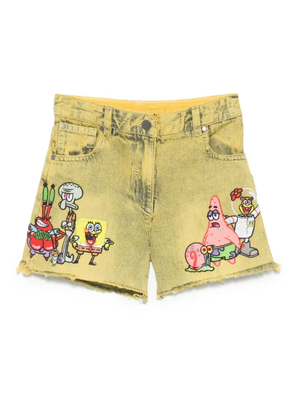 Stella McCartney Kids x スポンジボブ デニムショーツ | イエロー
