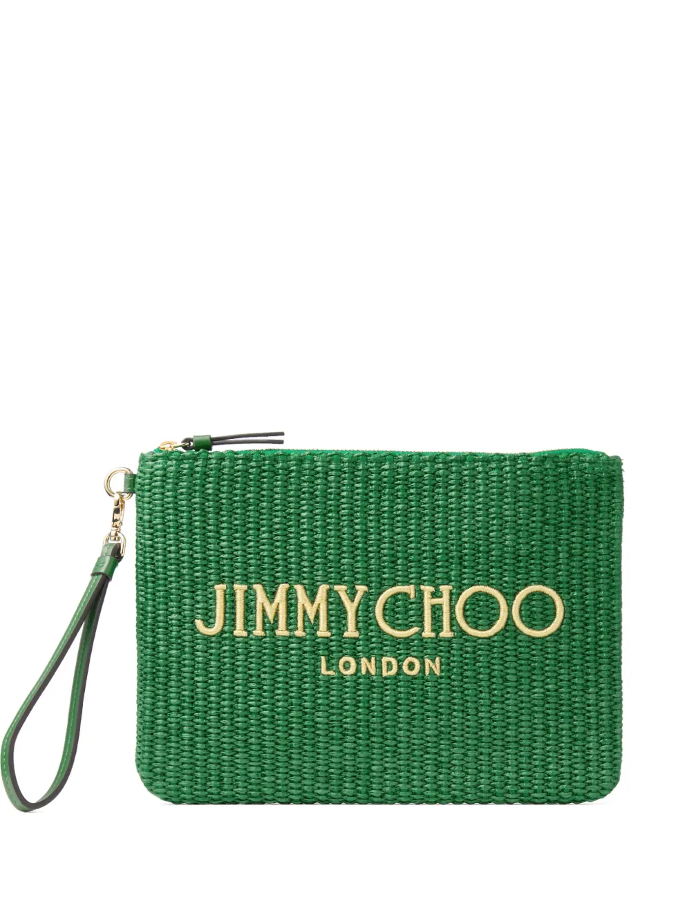 Jimmy Choo ロゴエンボス クラッチバッグ | グリーン | Image 1