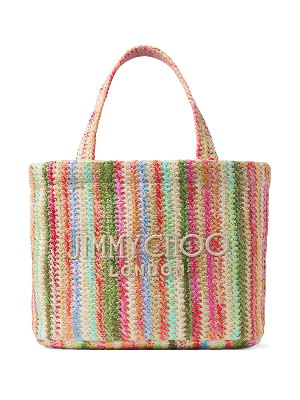 Jimmy Choo sac cabas à rayures | rose | Image 1