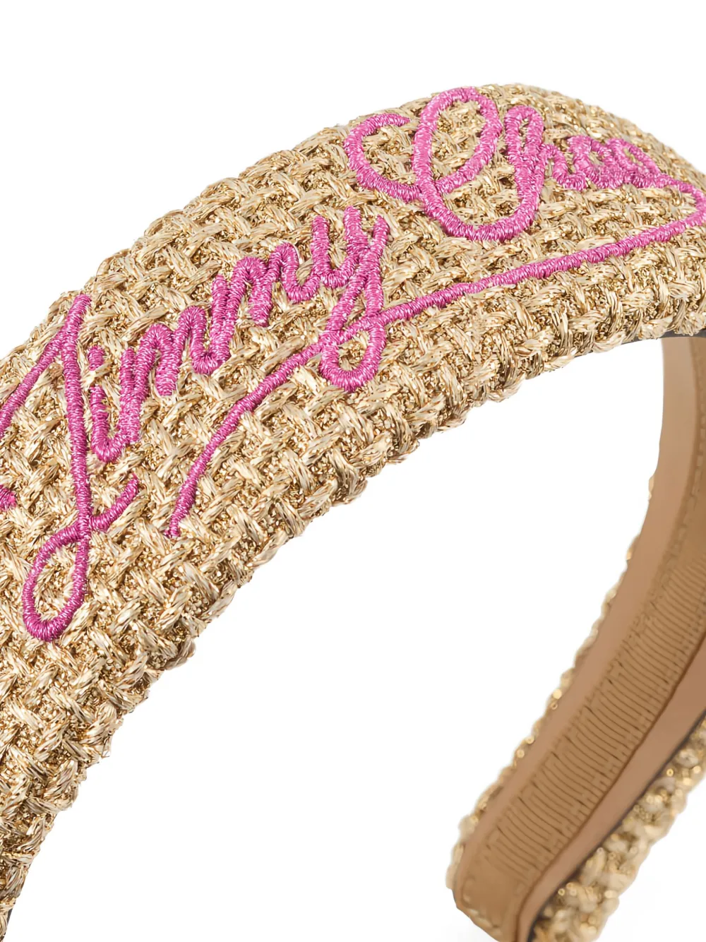 Jimmy Choo Haarband met logoprint Goud