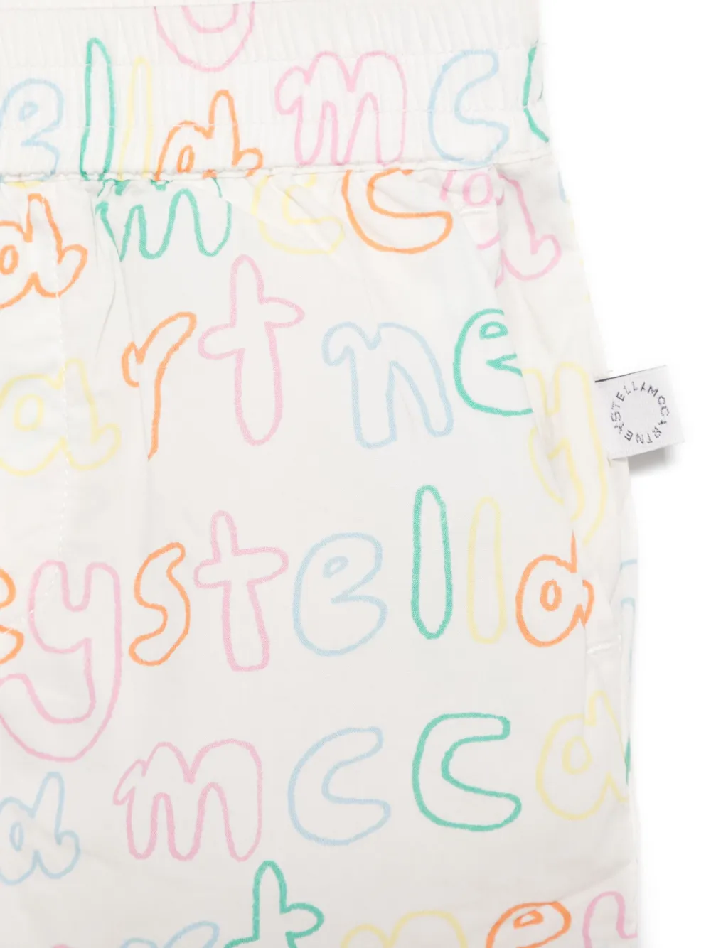 Stella McCartney Kids Shorts met logoprint Wit