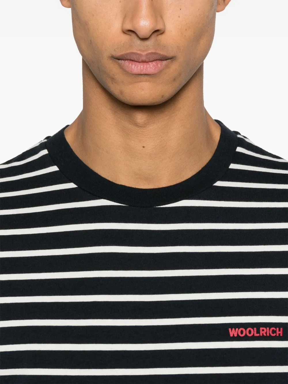 Woolrich Gestreept T-shirt Blauw