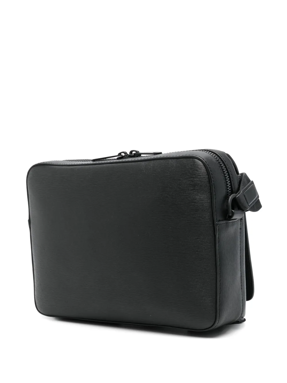 PAUL SMITH EMBOSSED-LEATHER MESSENGER BAG