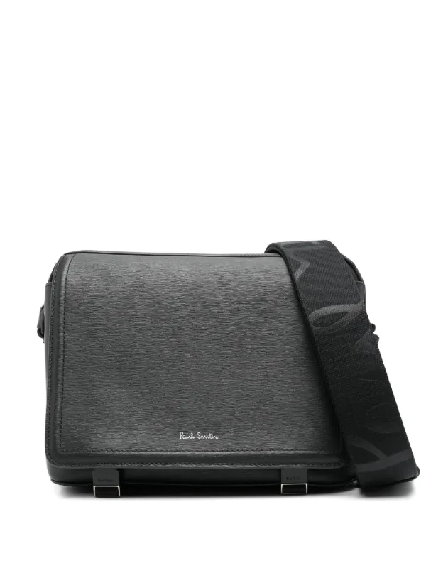 ポールスミス Paul Smith ブラック メッセンジャーバッグ Paul Smith エンボスレザーメッセンジャーバッグ | ブラック