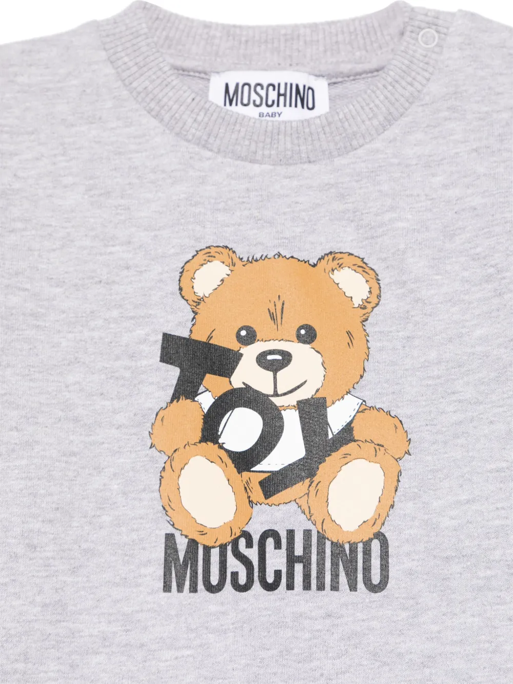 Moschino Kids Jurk met Teddy Bear-print Grijs