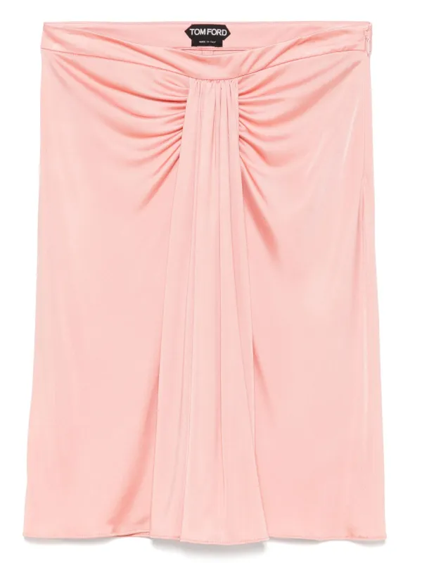 Tom Ford Draped-detail Mini Skirt in Pink