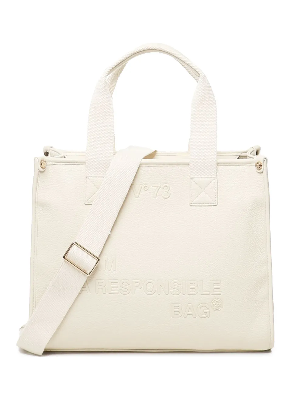 logo-engraved tote bag