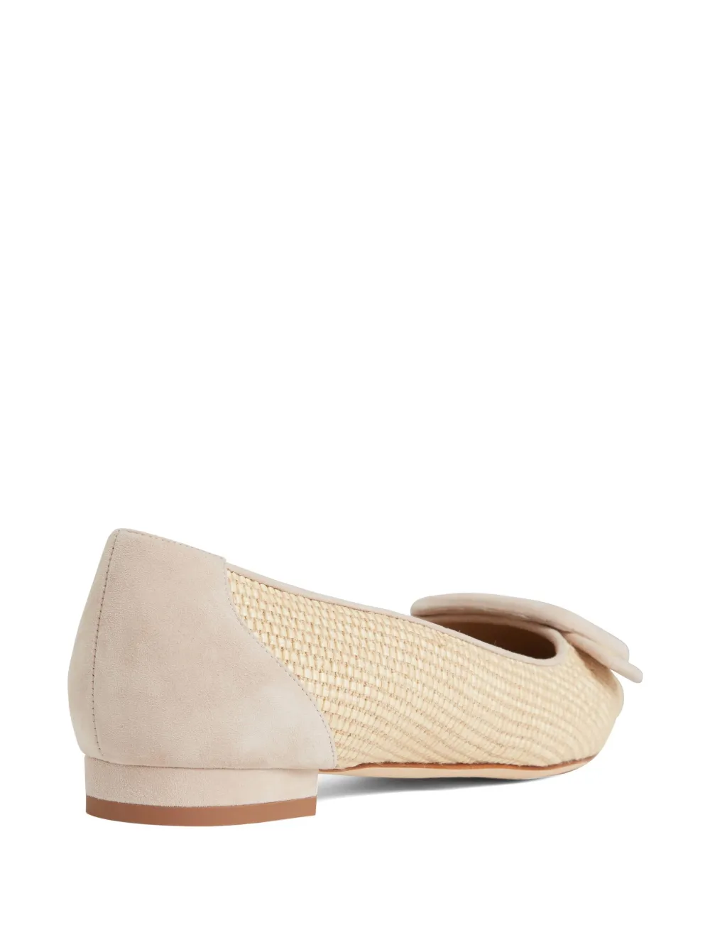 Manolo Blahnik Maysale ballerina's Beige