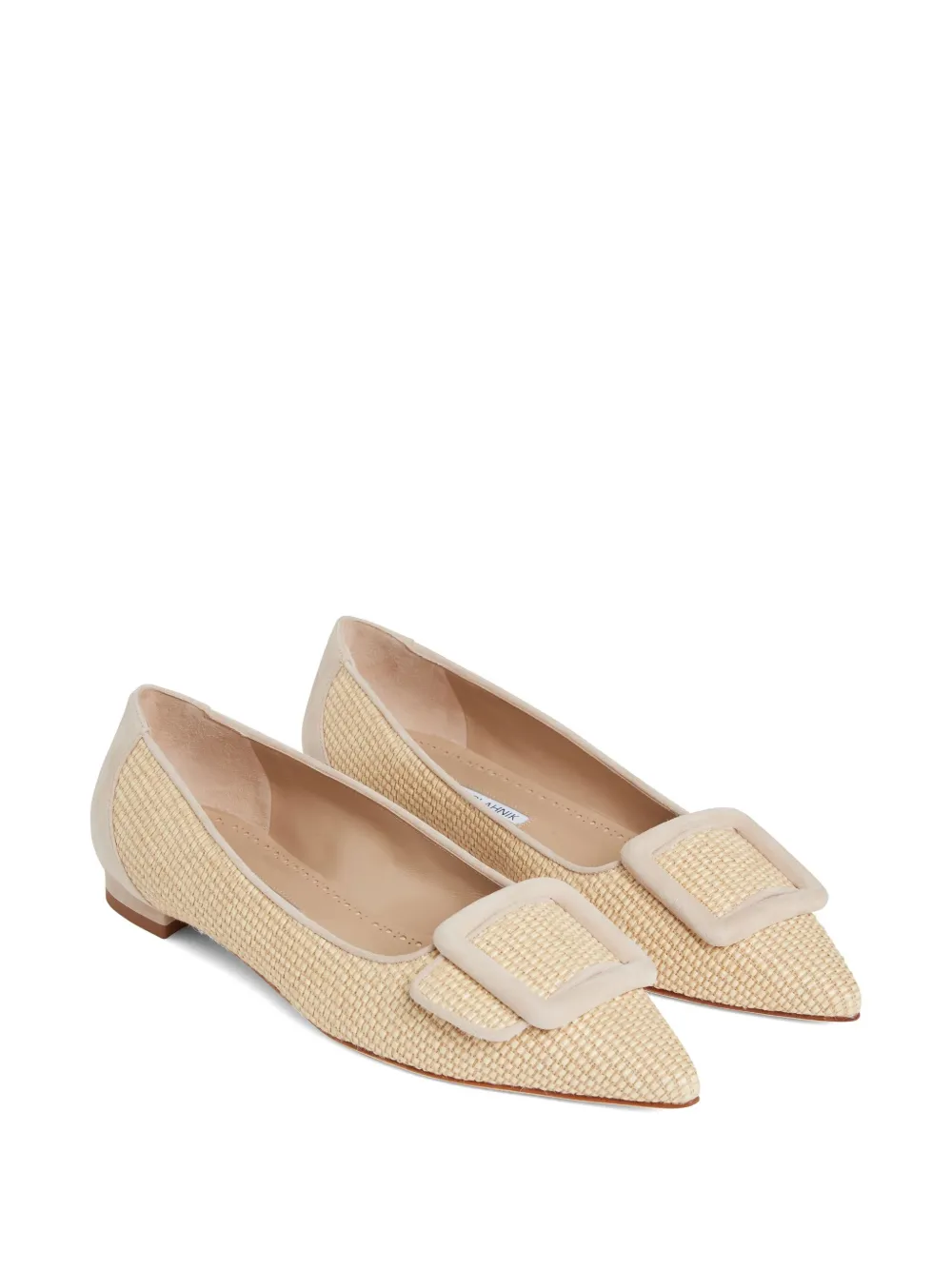 Manolo Blahnik Maysale ballerina's - Beige