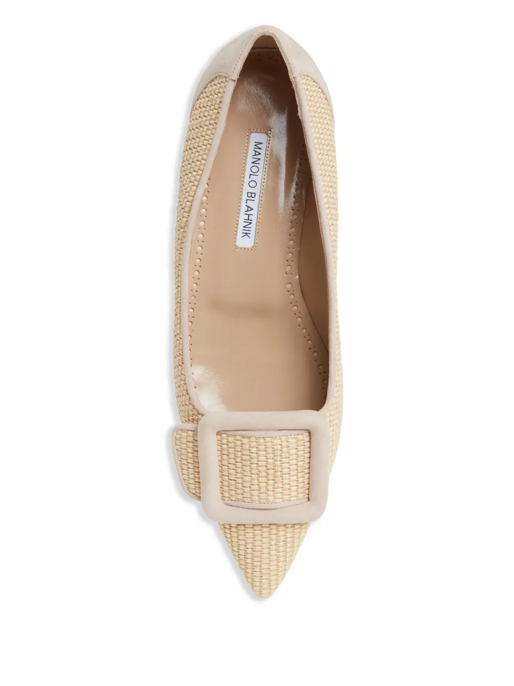 Manolo Blahnik Maysale ballerina's Beige