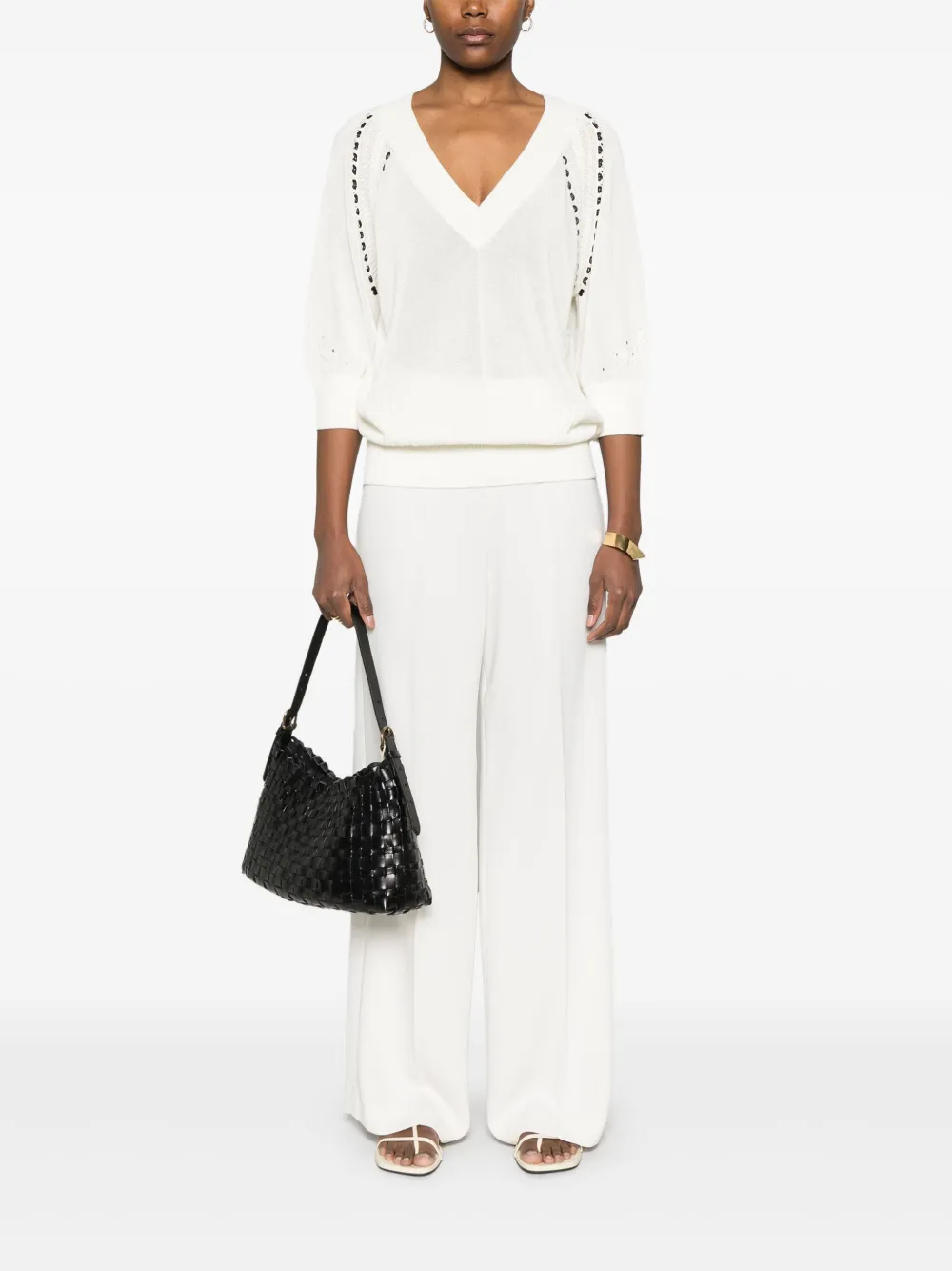 Ermanno Scervino suéter con cuello en V | Suéteres | Image 2
