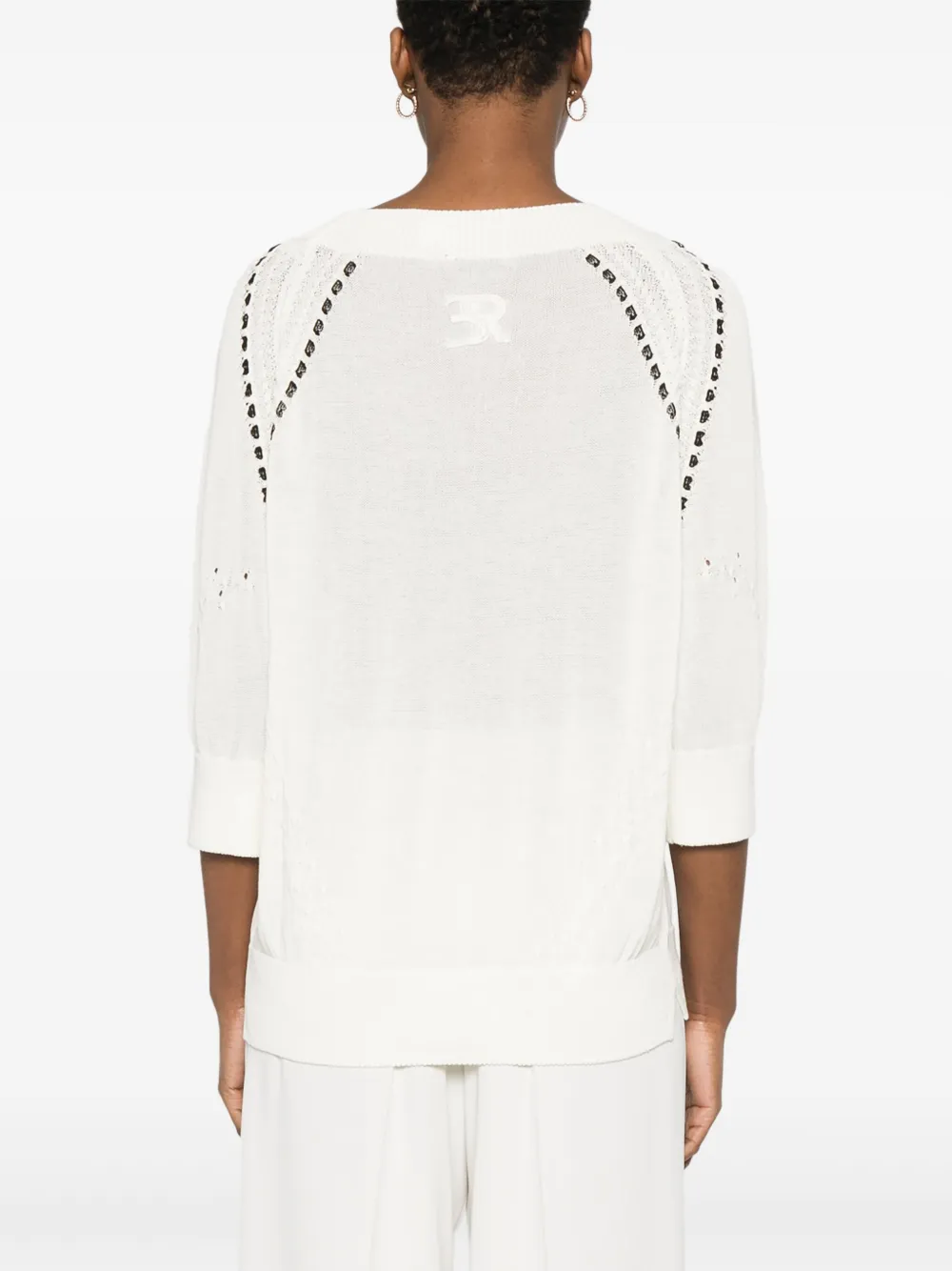 Ermanno Scervino Trui met V-hals Wit