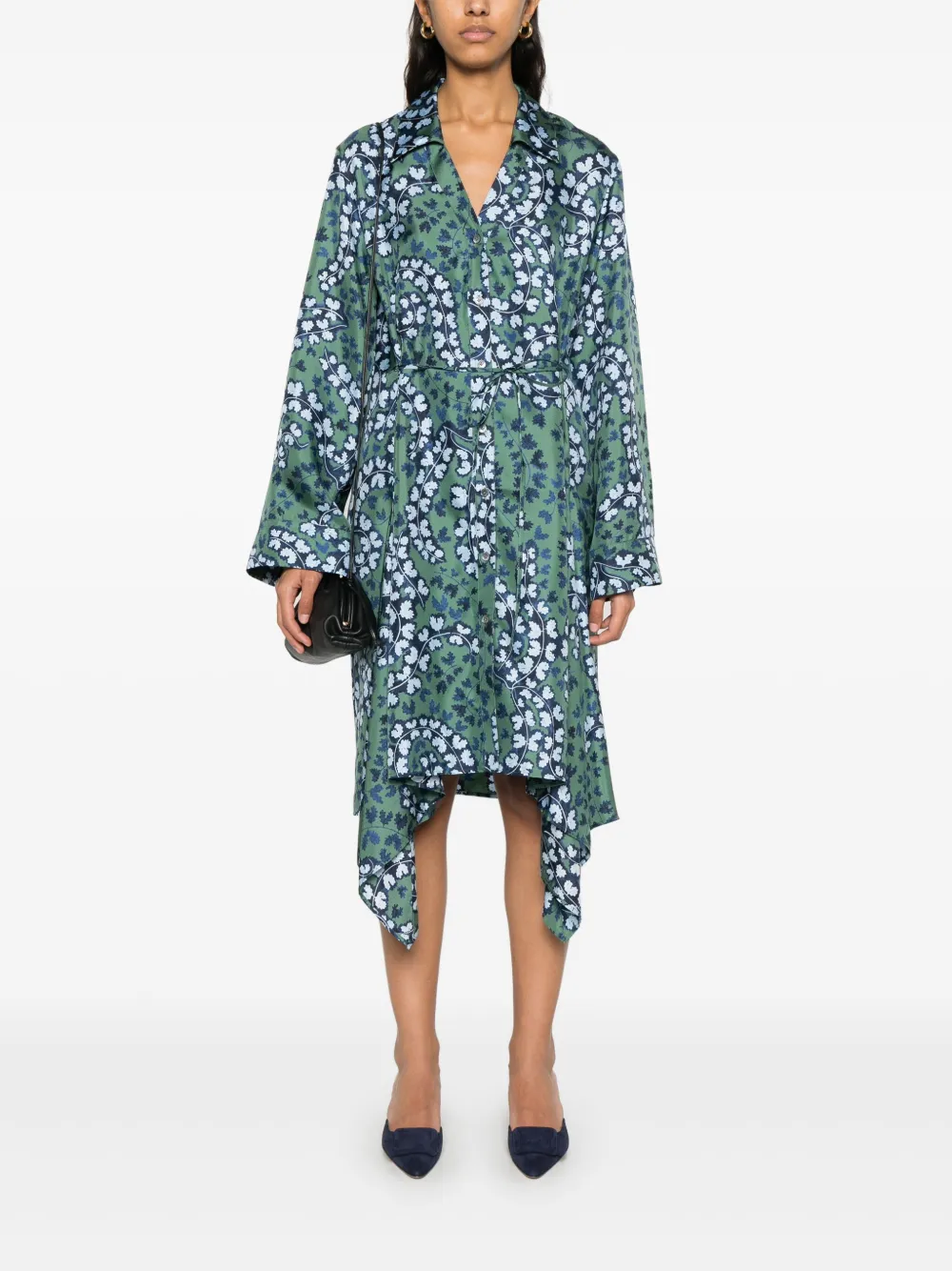 Lanvin Midi-jurk met bloemenprint - Groen