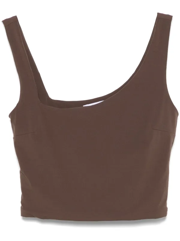 Patrizia Pepe Sleeveless Top Brown FARFETCH IN