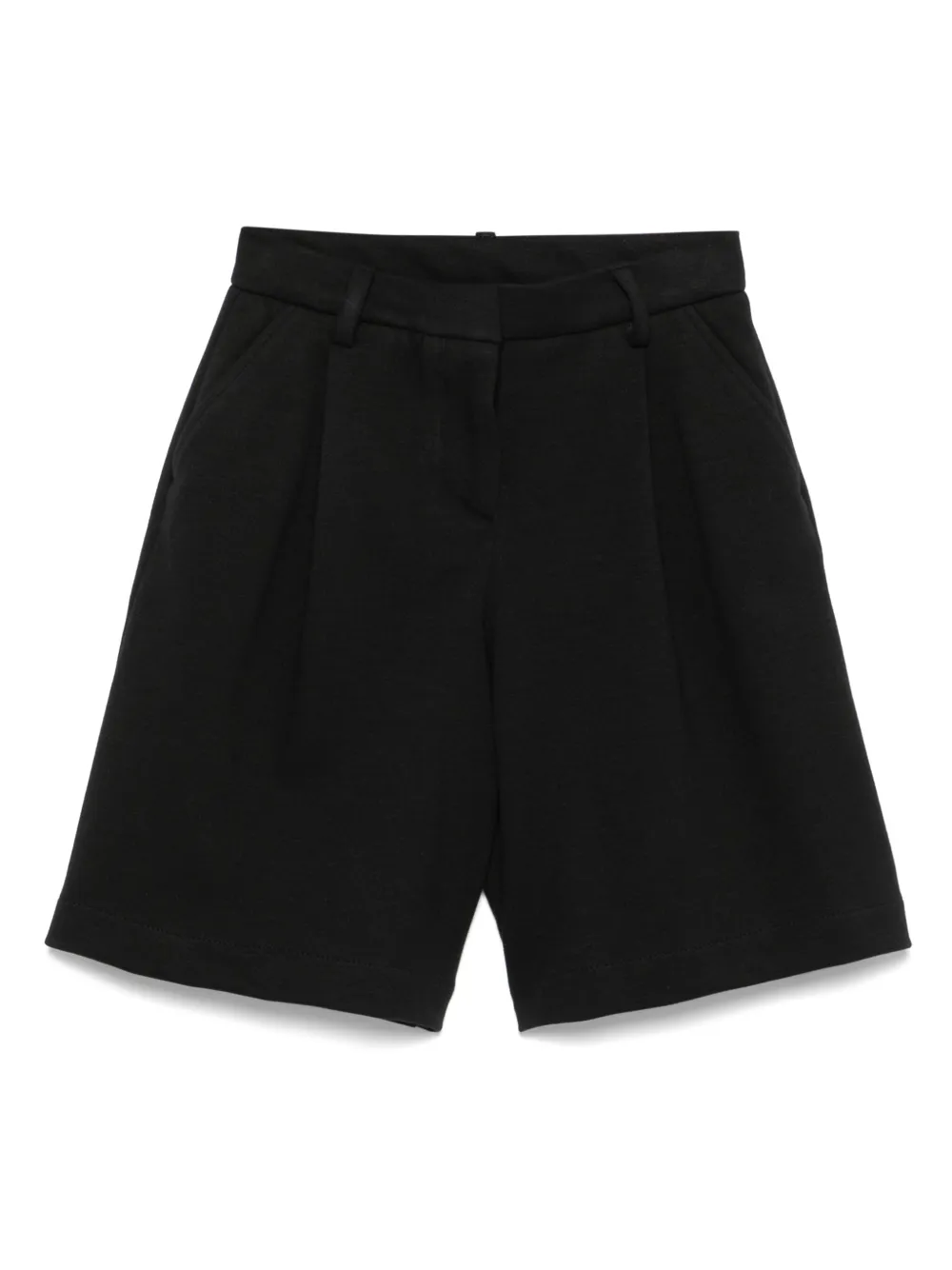 Simonetta Geplooide shorts Zwart