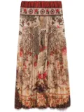 Pierre-Louis Mascia Ceto pleated skirt - Brown