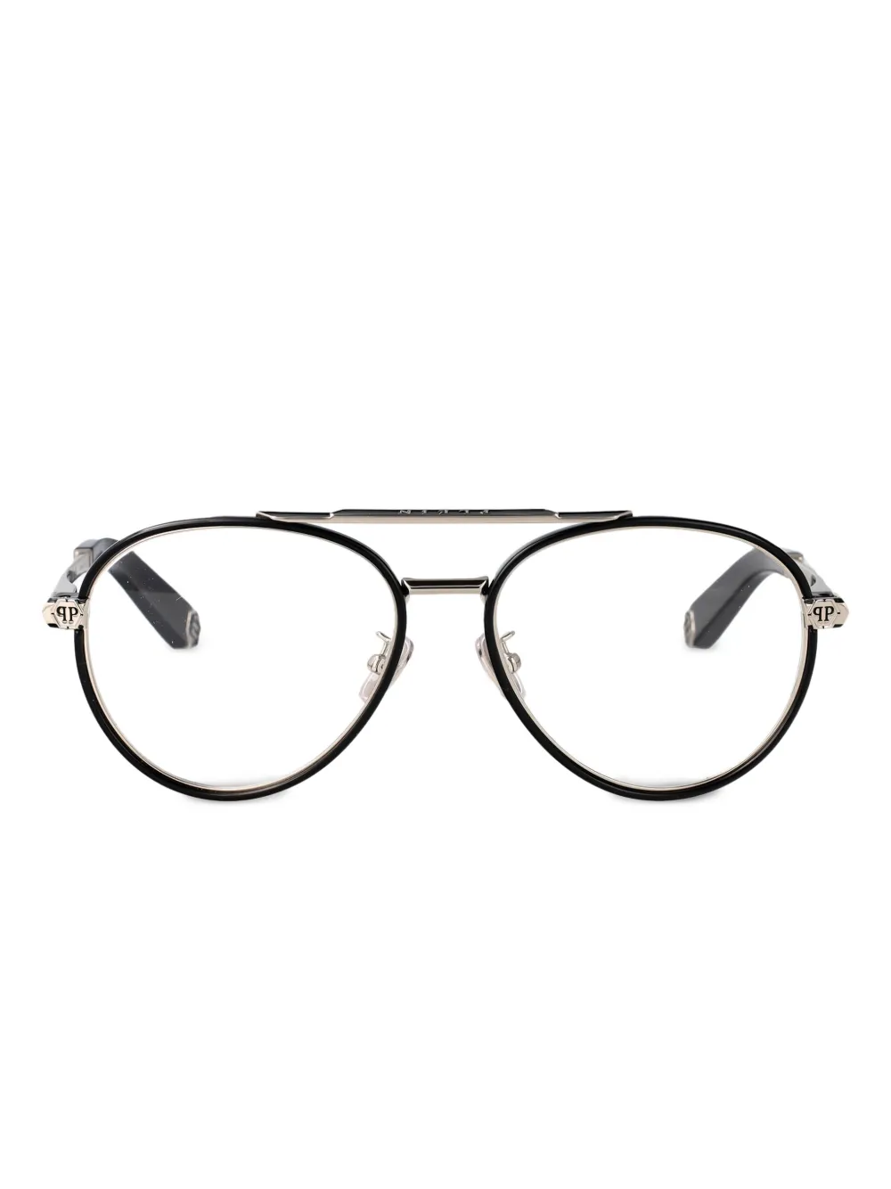 Philipp Plein Eyewear VPP137M0Z42 SILVER BLACK - ブラック Philipp Plein Eyewear VPP137M0Z42 SILVER BLACK - ブラック