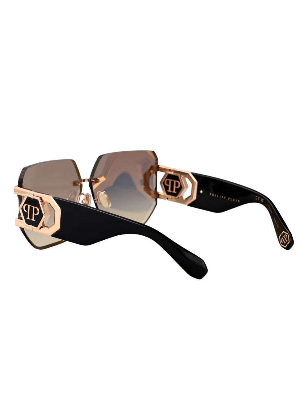 Philipp Plein Eyewear SPP1338FCG ROSE GOLD GREEN Roze