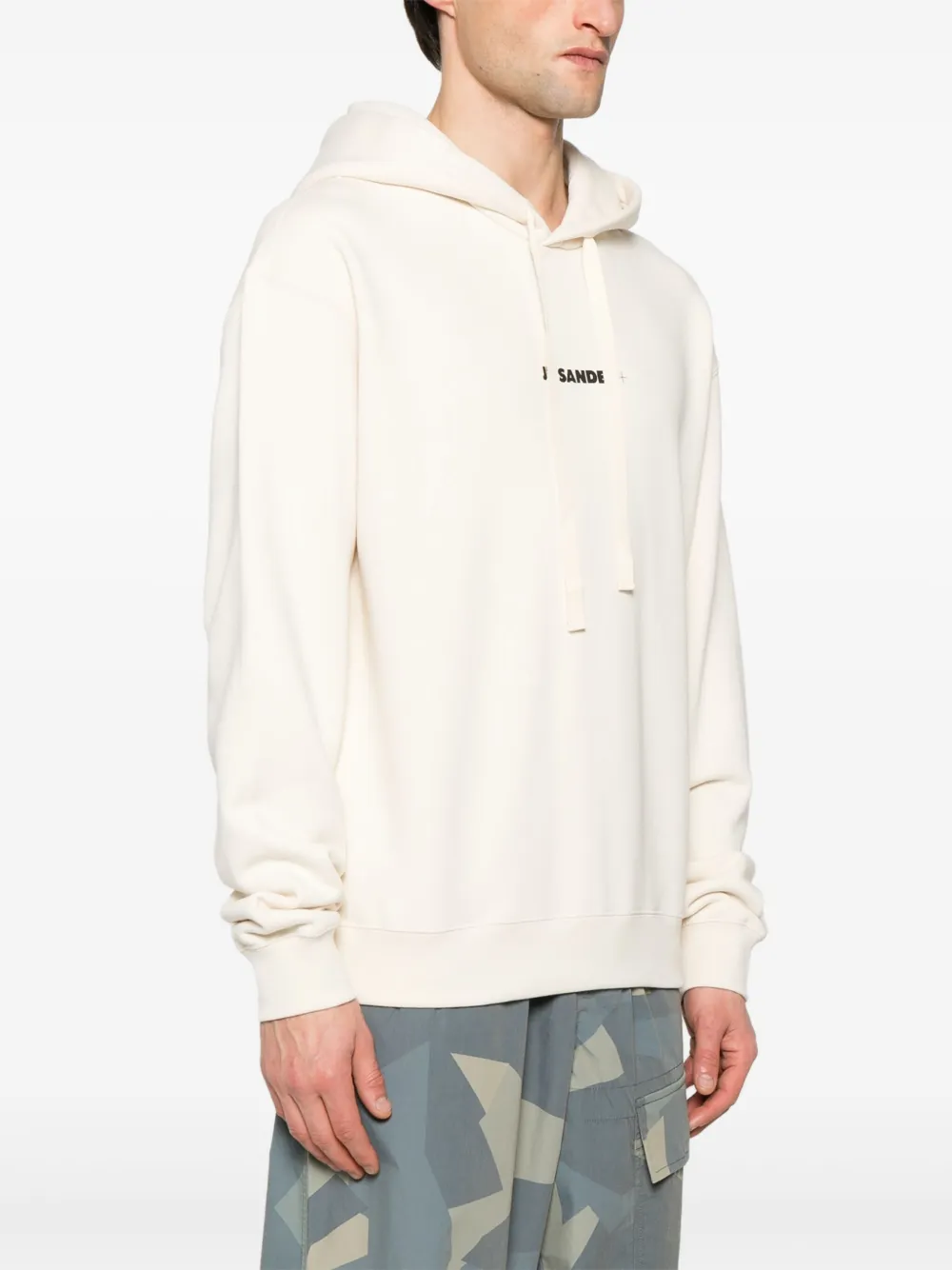 JIL SANDER+ Hoodie met logoprint Beige