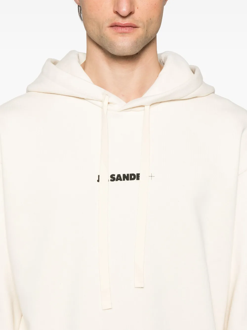 JIL SANDER+ Hoodie met logoprint Beige