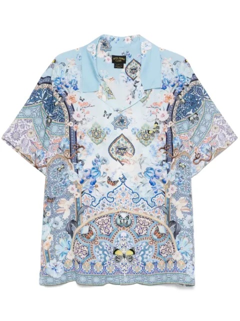 Camilla short-sleeve camp-collared shirt
